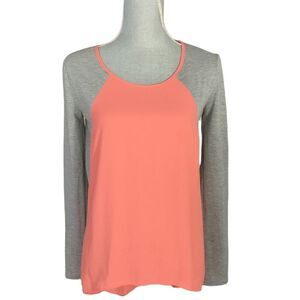 Xhilaration Orange And Grey Hi Low Top Size S